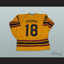 Load image into Gallery viewer, Trajan Cazacu 18 Romania Yellow Hockey Jersey