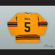 Load image into Gallery viewer, 1980 Sandor Gall 5 Romania National Team Yellow Hockey Jersey
