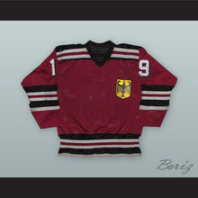 Load image into Gallery viewer, 1980 Ernst Hofner 19 West Germany National Team Maroon Hockey Jersey