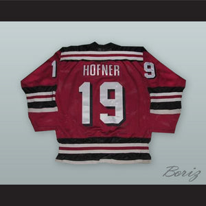 1980 Ernst Hofner 19 West Germany National Team Maroon Hockey Jersey