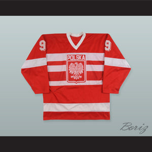 1988 Jarolsaw Morawiecki 9 Team Poland Hockey Jersey