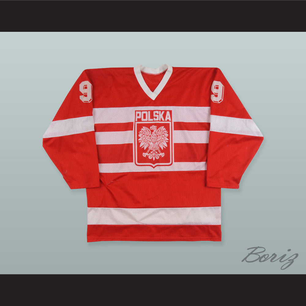 1988 Jarolsaw Morawiecki 9 Team Poland Hockey Jersey