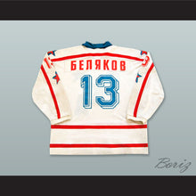 Load image into Gallery viewer, 1995-96 Viktor Belyakov 13 SKA Saint Petersburg White Hockey Jersey
