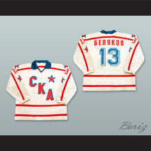 Load image into Gallery viewer, 1995-96 Viktor Belyakov 13 SKA Saint Petersburg White Hockey Jersey