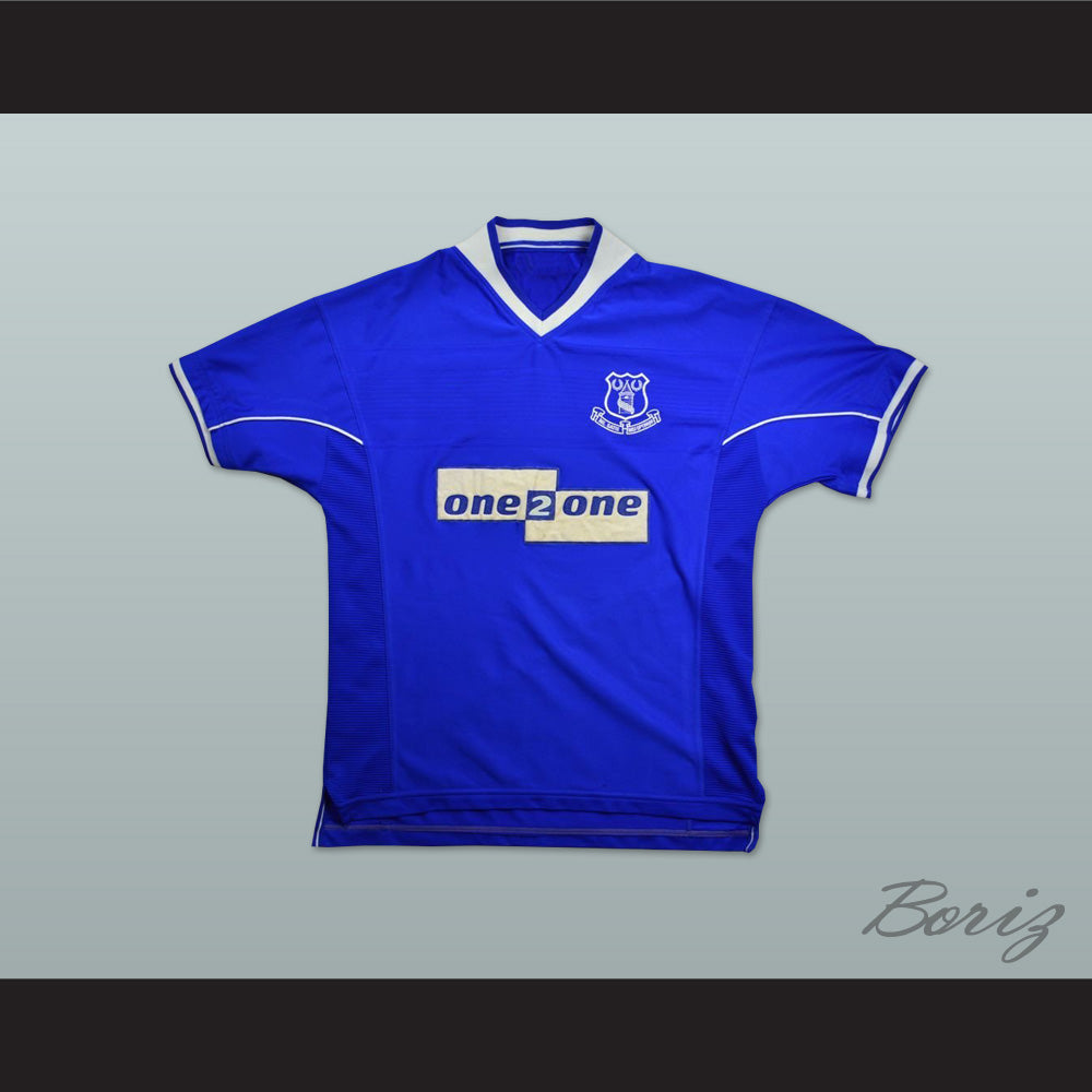 1999-2000 Everton Liverpool FC Blue Soccer Jersey