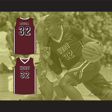 Load image into Gallery viewer, EJ Liddell 32 Belleville High School-West Maroons Maroon Basketball Jersey 4