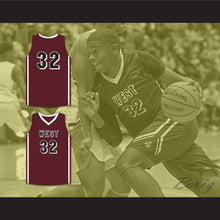 Load image into Gallery viewer, EJ Liddell 32 Belleville High School-West Maroons Maroon Basketball Jersey 3