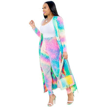 Load image into Gallery viewer, 2 Piece Set African Print Elastic Bazin Baggy Pants Rock Style Dashiki SLeeve Famous Suit For Women Coat And Leggings 2pcs/se