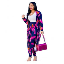 Load image into Gallery viewer, 2 Piece Women Set 2020 New African Tie Dye Print Elastic Pants Rock Style Dashiki Famous Suit For Lady coat and leggings 2pcs/se