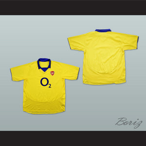 2003-2005 Arsenal London FC Yellow Soccer Jersey