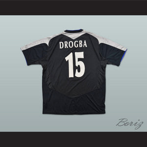 2004-2005 Drogba 15 Chelsea London FC Black Soccer Jersey