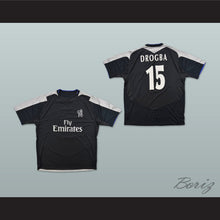 Load image into Gallery viewer, 2004-2005 Drogba 15 Chelsea London FC Black Soccer Jersey