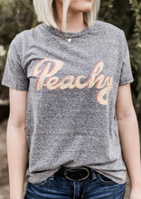 Load image into Gallery viewer, 2018 Summer Women T-Shirt Peachy Letter Print O-Neck Short Sleeve T-Shirt Casual Female Dark Grey t shirt Ladies Tops Tee