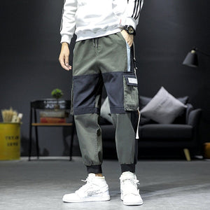 2019 Autumn Men Multi Pocket Harem Pants Trousers Men Streetwear Cargo Pant Hip Hop Casual Trousers Joggers Hombre ABZ484