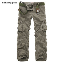 Load image into Gallery viewer, 2019 High Quality Men's Cargo Pants Casual Loose Multi Pocket Military Pants Long Trousers for Men Camo Joggers Plus Size 28-40