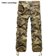 Load image into Gallery viewer, 2019 High Quality Men's Cargo Pants Casual Loose Multi Pocket Military Pants Long Trousers for Men Camo Joggers Plus Size 28-40