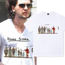 Load image into Gallery viewer, 2019 Men's Game Of Thrones T Shirt House Stark Snow Arya NOT TODAY Printed Shirts Women Casual Tee Tops Plus Size Streetwear