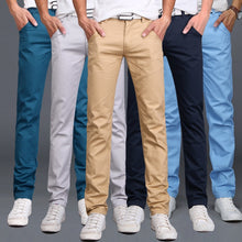 Load image into Gallery viewer, 2019 New Spring Summer Casual Wear Pants Men Cotton Slim Fit Chinos Fashion Trousers Male Brand Clothing Plus Size 9 Colour