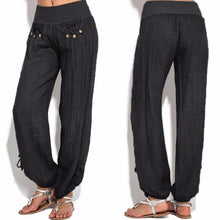 Load image into Gallery viewer, 2019 Pants New Women Loose High waist Cotton Linen Harem pants Solid Women Summer Autumn Fashion Casual Pants Female gympants