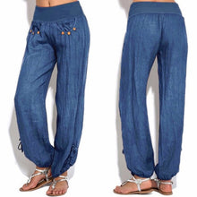 Load image into Gallery viewer, 2019 Pants New Women Loose High waist Cotton Linen Harem pants Solid Women Summer Autumn Fashion Casual Pants Female gympants