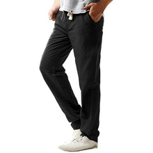 Load image into Gallery viewer, 2019 Summer Men&#39;s Casual Slim Strandhosen Linen Hose Pant Solid Trousers 3XL joggers streetwear pantalones hombre