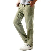 Load image into Gallery viewer, 2019 Summer Men&#39;s Casual Slim Strandhosen Linen Hose Pant Solid Trousers 3XL joggers streetwear pantalones hombre