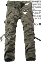 Load image into Gallery viewer, 2019 Top Fashion Military Cotton Cargo Pants Men Multi-Pocket Solid Plus Size Trousers Men  (Asian Size 28-42)