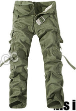 Load image into Gallery viewer, 2019 Top Fashion Military Cotton Cargo Pants Men Multi-Pocket Solid Plus Size Trousers Men  (Asian Size 28-42)