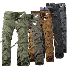 Load image into Gallery viewer, 2019 Top Fashion Military Cotton Cargo Pants Men Multi-Pocket Solid Plus Size Trousers Men  (Asian Size 28-42)