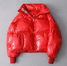 Load image into Gallery viewer, 2019 Winter Glossy Down Parka women's Waterproof Coat Embroidery jacket large size Loose Winter Warm Thick Parka Women Jacket
