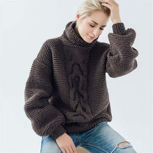 Load image into Gallery viewer, 2019 Winter Women&#39;s Thick Turtleneck sweater Women&#39;s clothing heavy Pullover Sweater Chunky cozy warm woolen Autumn Sweater