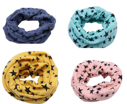 2019 cartoon Children Boys Girls Baby Wool Ring Scarf Cotton O Ring printed Scarf Neck Scarves Shawl warm Winter Neckerchief
