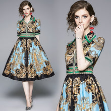Load image into Gallery viewer, 2019 summer new women's summer dress floral dress custom dress printing Europe and America ethnic dress female