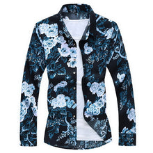 Load image into Gallery viewer, 2020 Autumn Spring Clothes Shirt Men Long Sleeves Big Size M-5XL 6XL 7XL Print Hawaiian Beach Casual Floral Shirt For Man