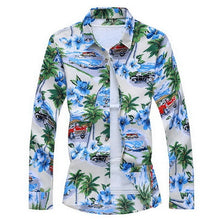 Load image into Gallery viewer, 2020 Autumn Spring Clothes Shirt Men Long Sleeves Big Size M-5XL 6XL 7XL Print Hawaiian Beach Casual Floral Shirt For Man