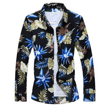 Load image into Gallery viewer, 2020 Autumn Spring Clothes Shirt Men Long Sleeves Big Size M-5XL 6XL 7XL Print Hawaiian Beach Casual Floral Shirt For Man