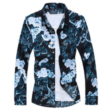 Load image into Gallery viewer, 2020 Autumn Spring Clothes Shirt Men Long Sleeves Big Size M-5XL 6XL 7XL Print Hawaiian Beach Casual Floral Shirt For Man