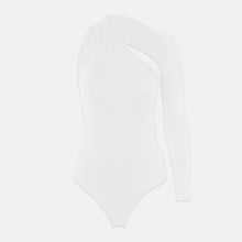 Load image into Gallery viewer, 2020 Autumn Women Sexy Bodysuit Summer Fashion Casual Asymmetric Bodycon White Black Solid Bodysuits Body Tops For Women Female
