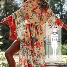 Load image into Gallery viewer, 2020 Bikini Cover-ups Bohemian Printed Long Kimono Cardigan Plus Size Chiffon Tunic Women Beach Wear Swim Suit Cover Up Q912
