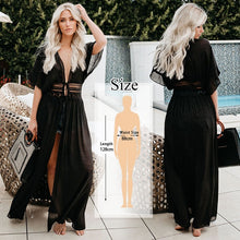 Load image into Gallery viewer, 2020 Bikini Cover-ups Kimono Cardigan Sexy Hollow Out Summer Dress White Cotton Tunic Women Beach Wear Swim Suit Cover Up Q964