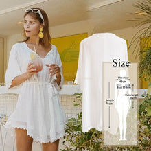 Load image into Gallery viewer, 2020 Cotton Tunics for Beach Women Swimsuit Cover-ups Woman Swimwear Beach Cover up Beachwear Pareo Mini Dress Saida de Praia
