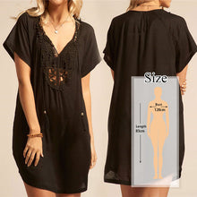 Load image into Gallery viewer, 2020 Cotton Tunics for Beach Women Swimsuit Cover-ups Woman Swimwear Beach Cover up Beachwear Pareo Mini Dress Saida de Praia