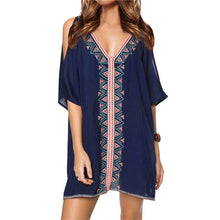 Load image into Gallery viewer, 2020 Cotton Tunics for Beach Women Swimsuit Cover-ups Woman Swimwear Beach Cover up Beachwear Pareo Mini Dress Saida de Praia