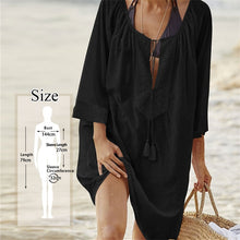 Load image into Gallery viewer, 2020 Cotton Tunics for Beach Women Swimsuit Cover-ups Woman Swimwear Beach Cover up Beachwear Pareo Mini Dress Saida de Praia