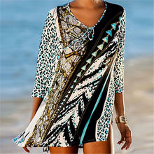 Load image into Gallery viewer, 2020 Cotton Tunics for Beach Women Swimsuit Cover-ups Woman Swimwear Beach Cover up Beachwear Pareo Mini Dress Saida de Praia