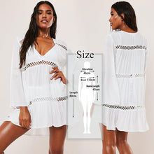 Load image into Gallery viewer, 2020 Cotton Tunics for Beach Women Swimsuit Cover-ups Woman Swimwear Beach Cover up Beachwear Pareo Mini Dress Saida de Praia