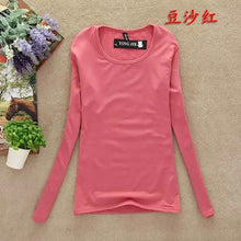 Load image into Gallery viewer, 2020 Fashion Spring Autumn Woman's Casual T-shirt Basic Tops O-Neck Long Sleeve T Shirt Plus Size Blusas roupas femininas W00271