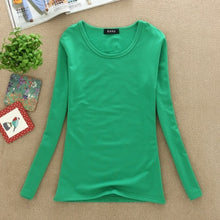 Load image into Gallery viewer, 2020 Fashion Spring Autumn Woman's Casual T-shirt Basic Tops O-Neck Long Sleeve T Shirt Plus Size Blusas roupas femininas W00271