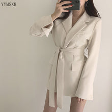 Load image into Gallery viewer, 2020 High quality feminine jacket coat Women's blazer Fall Slim Solid Color Female Temperament mid-length jacket and small suit