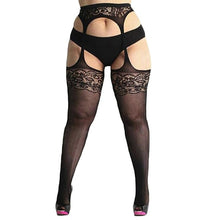 Load image into Gallery viewer, 2020 Hot Sale New Sexy Womens fishnet tights Plus Size Lace Sexy embroidery Suspender Pantyhose Stocking Dropshipping #2142